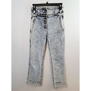 Ulla Johnson Women's Button Fly Stone Wash High-Rise Cropped Jeans In Size 2 EUC